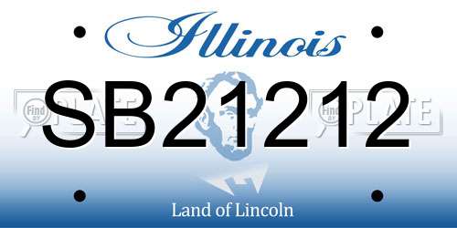 SB21212 Illinois License Plate