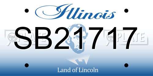 SB21717 Illinois License Plate