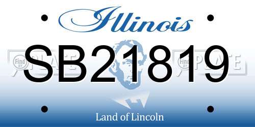 SB21819 Illinois License Plate
