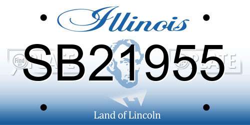 SB21955 Illinois License Plate