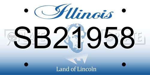 SB21958 Illinois License Plate