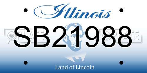 SB21988 Illinois License Plate