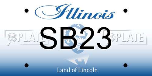 SB23 Illinois License Plate