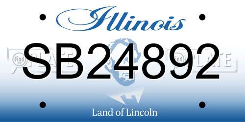 SB24892 Illinois License Plate