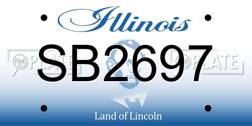 SB2697 Illinois License Plate