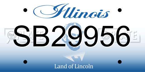 SB29956 Illinois License Plate