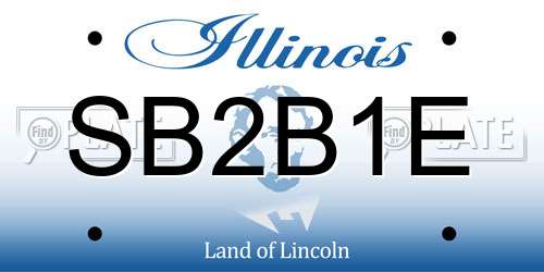 SB2B1E Illinois License Plate