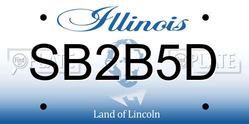 SB2B5D Illinois License Plate