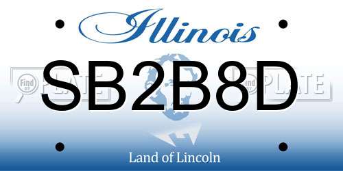 SB2B8D Illinois License Plate