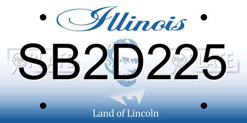 SB2D225 Illinois License Plate