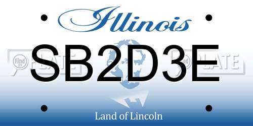 SB2D3E Illinois License Plate