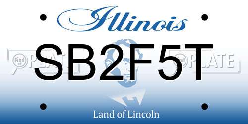 SB2F5T Illinois License Plate