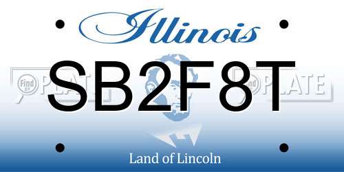 SB2F8T Illinois License Plate