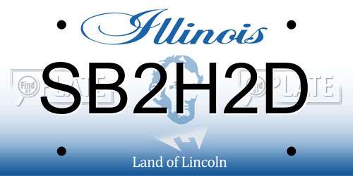 SB2H2D Illinois License Plate