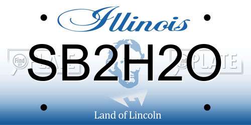 SB2H2O Illinois License Plate