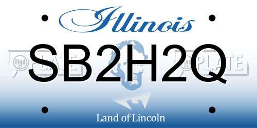 SB2H2Q Illinois License Plate