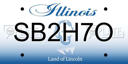 SB2H7O Illinois License Plate