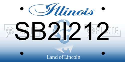 SB2I212 Illinois License Plate