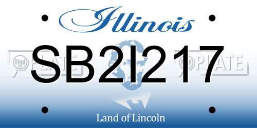 SB2I217 Illinois License Plate