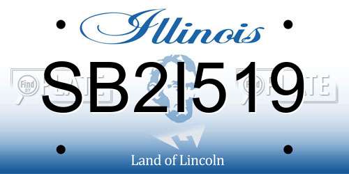 SB2I519 Illinois License Plate