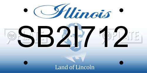 SB2I712 Illinois License Plate