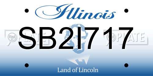SB2I717 Illinois License Plate