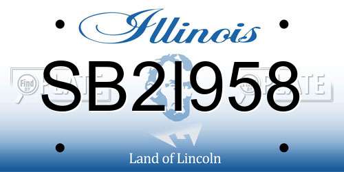 SB2I958 Illinois License Plate