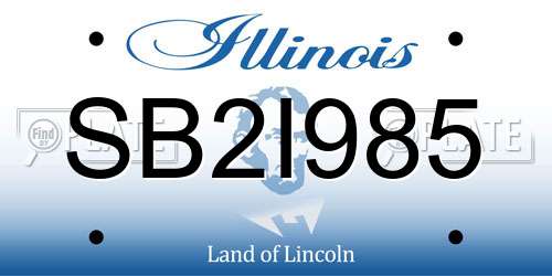 SB2I985 Illinois License Plate