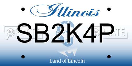 SB2K4P Illinois License Plate