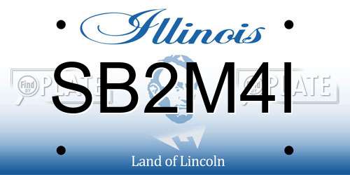 SB2M4I Illinois License Plate
