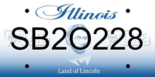 SB2O228 Illinois License Plate