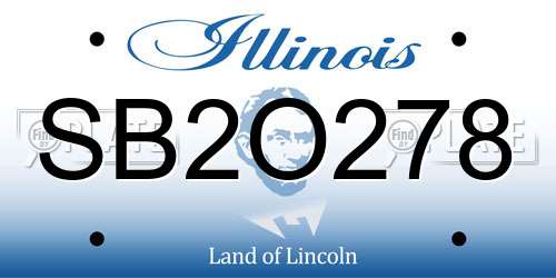SB2O278 Illinois License Plate