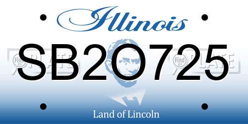 SB2O725 Illinois License Plate
