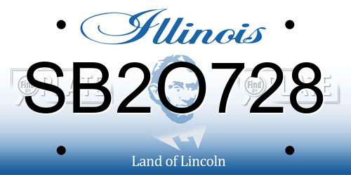 SB2O728 Illinois License Plate