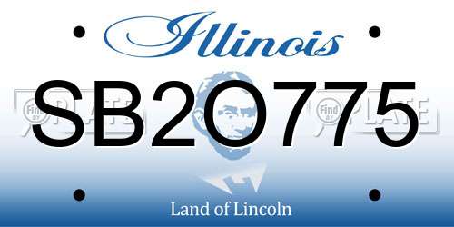 SB2O775 Illinois License Plate