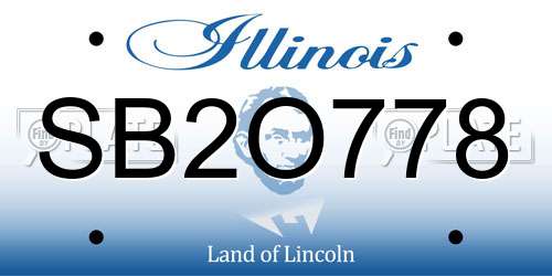 SB2O778 Illinois License Plate