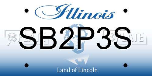 SB2P3S Illinois License Plate