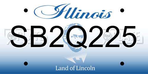 SB2Q225 Illinois License Plate