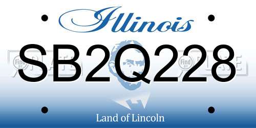 SB2Q228 Illinois License Plate