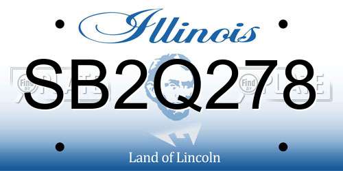 SB2Q278 Illinois License Plate