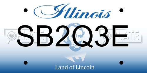 SB2Q3E Illinois License Plate
