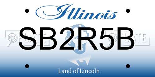 SB2R5B Illinois License Plate