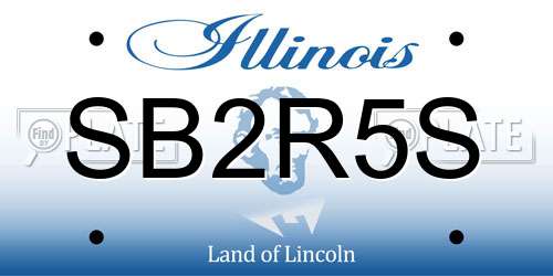 SB2R5S Illinois License Plate