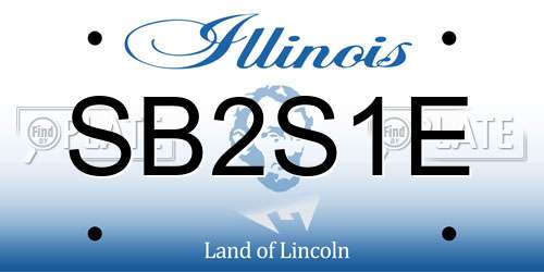 SB2S1E Illinois License Plate