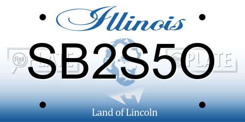 SB2S5O Illinois License Plate