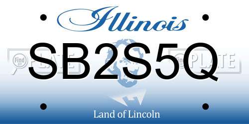 SB2S5Q Illinois License Plate