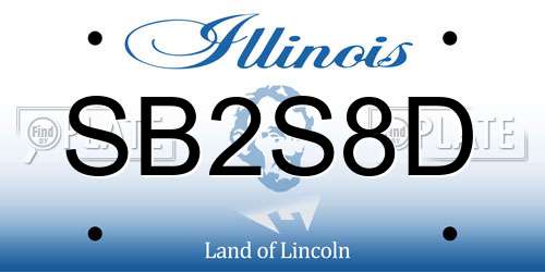 SB2S8D Illinois License Plate