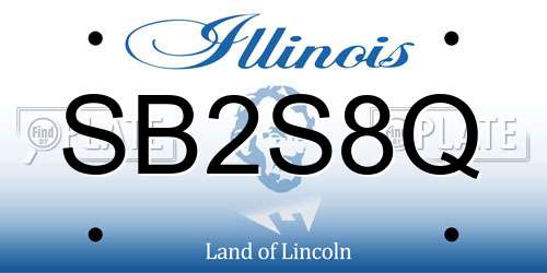 SB2S8Q Illinois License Plate