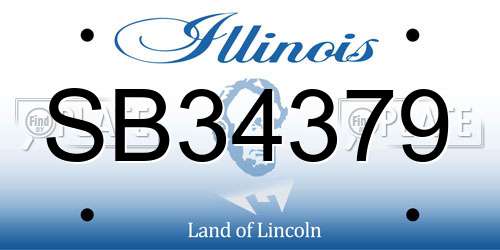 SB34379 Illinois License Plate