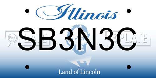 SB3N3C Illinois License Plate